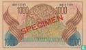 Indonesië 1.000 Rupiah 1952 (Specimen) - Afbeelding 2