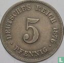 Empire allemand 5 pfennig 1876 (D) - Image 1