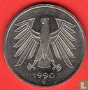 Allemagne 5 mark 1990 (G) - Image 1