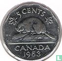 Canada 5 cents 1953 (without shoulder strap) - Image 1