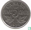 Canada 5 cents 1929 - Afbeelding 1