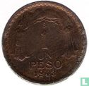 Chili 1 peso 1943 - Afbeelding 1