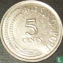 Singapour 5 cents 1983 (acier recouvert de cuivre-nickel) - Image 1