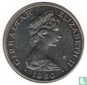 Gibraltar 1 crown 1980 "175th anniversary of the death of admiral Nelson" - Afbeelding 1