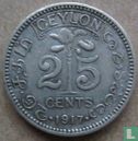 Ceylon 25 cents 1917 - Image 1
