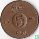 Zweden 5 öre 1964 (O in de kroon) - Afbeelding 1
