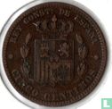Spain 5 centimos 1877 (OM) - Image 2