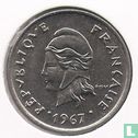 French Polynesia 10 francs 1967 - Image 1