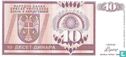 Srpska 10 Dinara 1992 - Image 1