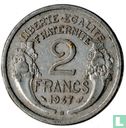 Frankrijk 2 francs 1947 (met B) - Afbeelding 1