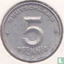 RDA 5 pfennig 1953 (E) - Image 2