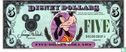 5 Disney Dollars 1987 - Bild 1