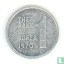 Corée du Sud 1 won 1970 - Image 1