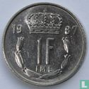 Luxemburg 1 franc 1987 - Afbeelding 1