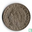 Mexico 50 centavos 1981 (wide date, round 9) - Image 1