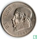 Mexique 1 peso 1977 (date épaisse) - Image 1