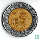 Mexique 5 nuevos pesos 1992  - Image 1