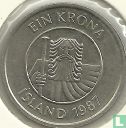 IJsland 1 króna 1987 - Afbeelding 1