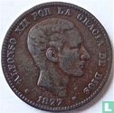 Spanje 10 centimos 1877 - Afbeelding 1