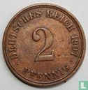 Empire allemand 2 pfennig 1907 (A) - Image 1