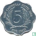 East Caribbean States 5 cents 1989 - Image 1