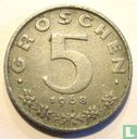 Oostenrijk 5 groschen 1968 (met lijnen tussen de veren) - Afbeelding 1