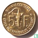 États d'Afrique de l'Ouest 5 francs 1968 - Image 2