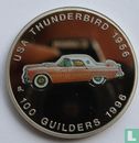 Suriname 100 guilders 1996 (BE - coloré en orange) "USA Thunderbird 1956" - Image 1