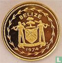 Belize 5 cents 1974 (PROOF - nikkel-messing) "Fork-tailed flycatchers" - Afbeelding 1