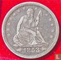 États-Unis ¼ dollar 1853 (avec flèches - sans lettre) - Image 1