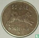 Noorwegen 50 øre 1961 - Afbeelding 1