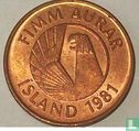 Island 5 Aurar 1981 - Bild 1