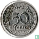 Empire allemand 50 pfennig 1922 (G) - Image 1