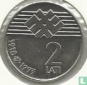 Lettonie 2 lati 1993 "75th Anniversary of Proclamation of the Republic of Latvia" - Image 1