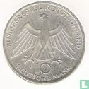 Allemagne 10 mark 1972 (J) "Summer Olympics in Munich - Partial view of the Olympic rings" - Image 2