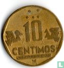Pérou 10 céntimos 1992 - Image 2