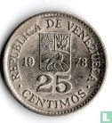 Venezuela 25 centimos 1978 (1.75 g.) - Image 1