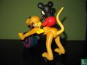 Disney Wind up Mickey Riding Pluto
