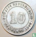 Straits Settlements 10 cents 1898 - Image 1