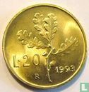 Italië 20 lire 1993 - Afbeelding 1