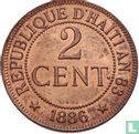 Haïti 2 centimes 1886 - Image 1