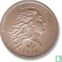 United States 1 cent 1793 (Flowing hair - type 4) - Image 1