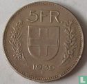 Suisse 5 francs 1939 - Image 1