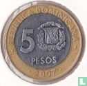 République dominicaine 5 pesos 2007 - Image 1