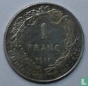 Belgium 1 franc 1911 (FRA) - Image 1