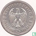 German Empire 5 reichsmark 1936 (without swastika - D) - Image 1