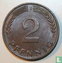 Duitsland 2 pfennig 1966 (F) - Afbeelding 2