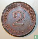 Duitsland 2 pfennig 1968 (D - staal bekleed met koper) - Afbeelding 2