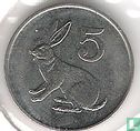 Zimbabwe 5 cents 1990 - Image 2