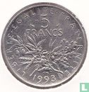 France 5 francs 1993 (coin alignment) - Image 1